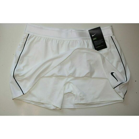 Nike 939320-100 Black White Womens Size L Court Dry Flouncy Skirt Skort - Picture 6 of 11